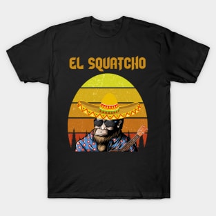 El squatcho Mexican Sasquatch Bigfoot retro t-shirt T-Shirt